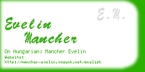 evelin mancher business card